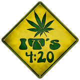 Its 420 Pot Leaf Novelty Metal Crossing Sign 16.5" (CX)