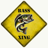 Bass Xing Novelty Metal Crossing Sign CX-655