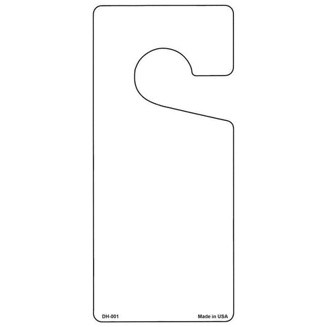 White Solid Blank Novelty Metal Door Hanger DH-001