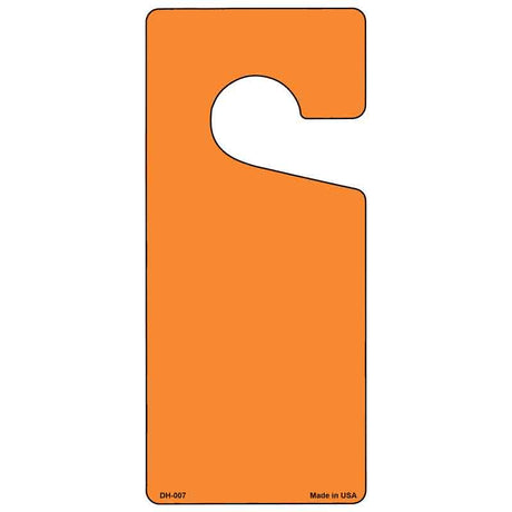 Orange Solid Blank Novelty Metal Door Hanger DH-007