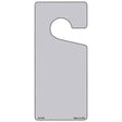 Grey Solid Blank Novelty Metal Door Hanger DH-009