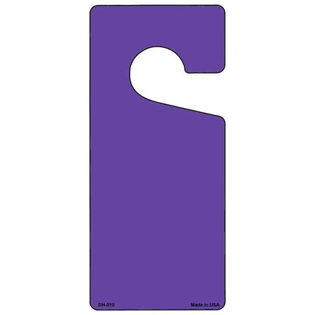 Purple Solid Blank Novelty Metal Door Hanger DH-010