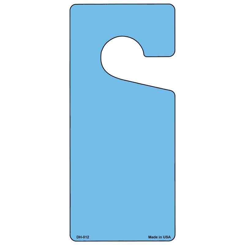 Light Blue Solid Blank Novelty Metal Door Hanger DH-012