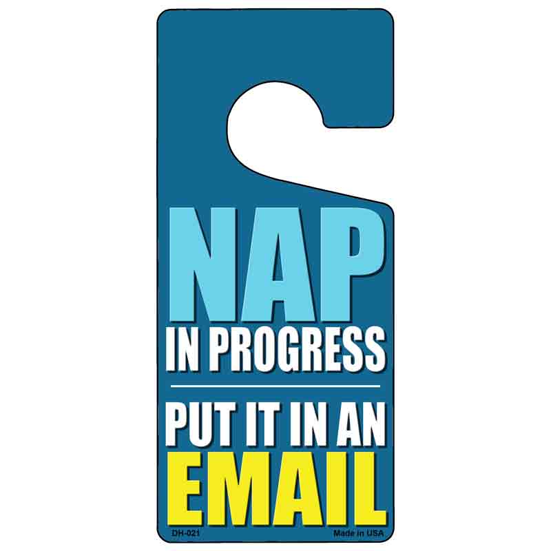 Nap In Progress Novelty Metal Door Hanger DH-021