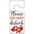 Please Do Not Disturb Hearts Novelty Metal Door Hanger DH-024