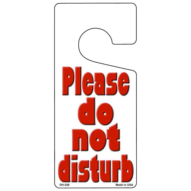 Please Do Not Disturb Novelty Metal Door Hanger DH-026