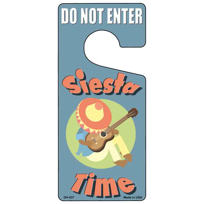 Siesta Time Novelty Metal Door Hanger DH-037