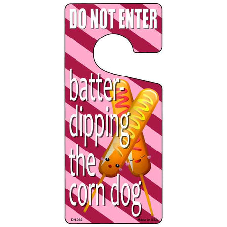 Batter Dipping The Corn Dog Novelty Metal Door Hanger DH-062