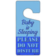 Baby Is Sleeping Blue Novelty Metal Door Hanger DH-092