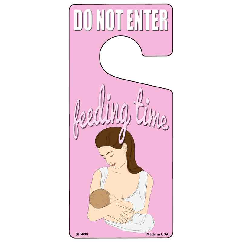 Feeding Time Pink Novelty Metal Door Hanger DH-093