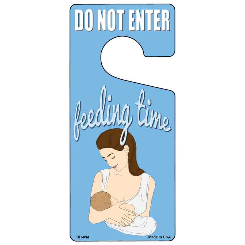 Feeding Time Blue Novelty Metal Door Hanger DH-094