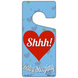 Shhh Baby Sleeping Blue Novelty Metal Door Hanger DH-100