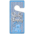 Baby Sleeping Blue Novelty Metal Door Hanger DH-102