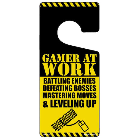 Gamer At Work PC Novelty Metal Door Hanger DH-119