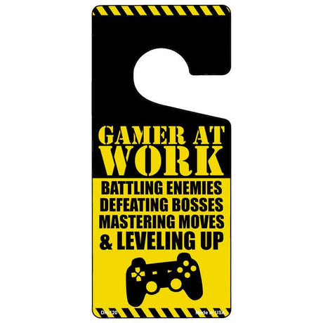 Gamer At Work Console Novelty Metal Door Hanger DH-120