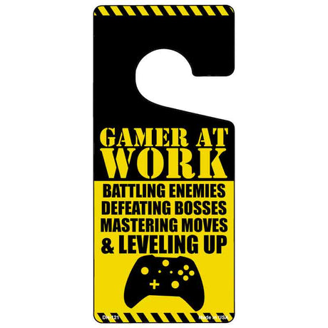 Gamer At Work Console Novelty Metal Door Hanger DH-121