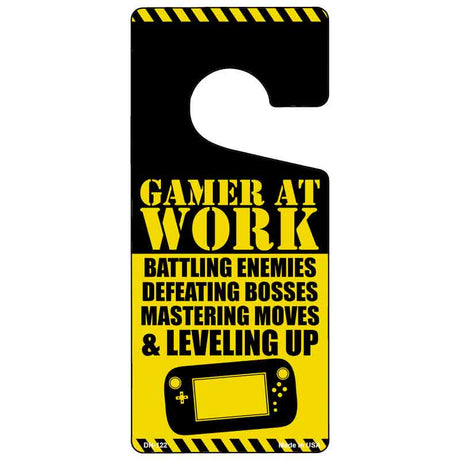 Gamer At Work Novelty Metal Door Hanger DH-122