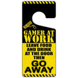 Gamer At Work Go Away PC Novelty Metal Door Hanger DH-124