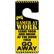 Gamer At Work Go Away Console Novelty Metal Door Hanger DH-125