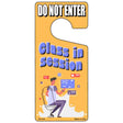 Class In Session Yellow Novelty Metal Door Hanger DH-136