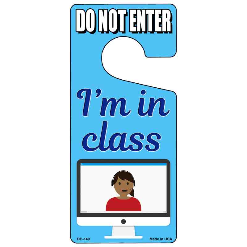 Im In Class Blue Virtual Novelty Metal Door Hanger DH-140