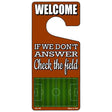 Check The Field Soccer Novelty Metal Door Hanger DH-148