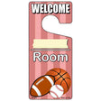 Blank Room Pink Novelty Metal Door Hanger DH-150