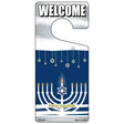 Happy Hanukkah Menorah Novelty Metal Door Hanger DH-166