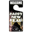 Happy New Year Champagne Novelty Metal Door Hanger DH-173