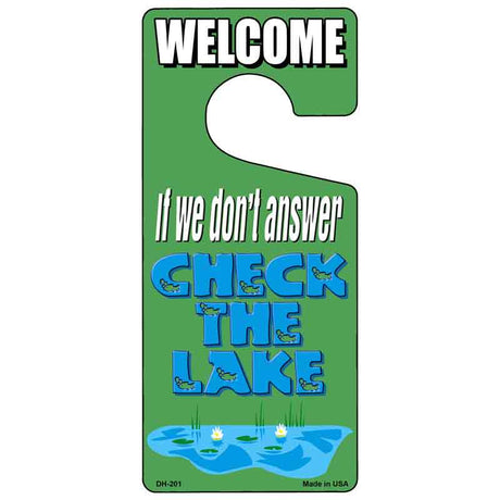 Check The Lake Novelty Metal Door Hanger DH-201