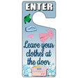 Leave Your Clothes Novelty Metal Door Hanger DH-230