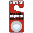 Face Masks Required Red Novelty Metal Door Hanger DH-253