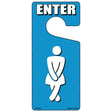 Womens Bathroom Enter Novelty Metal Door Hanger DH-259