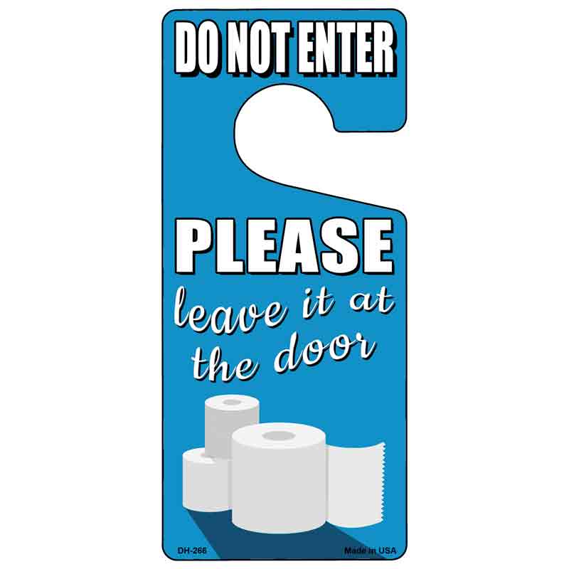 Leave It At The Door Novelty Metal Door Hanger DH-266