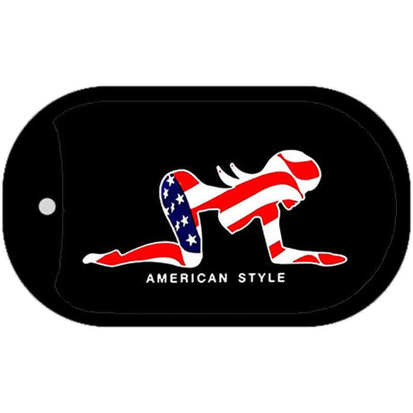 American Style Sexy Flag Pose Novelty Metal Dog Tag Necklace DT-001