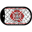 Fire Rescue Diamond Novelty Dog Tag Necklace DT-020