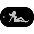 Mud Flap Girl Silhouette Novelty Metal Dog Tag Necklace DT-041