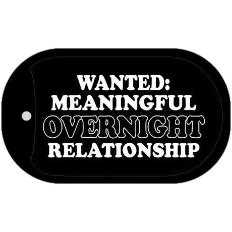 Wanted Relationship Novelty Metal Dog Tag Necklace DT-057