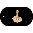 Middle Finger Novelty Metal Dog Tag Necklace DT-062