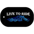 Live to Ride Novelty Metal Dog Tag Necklace DT-064