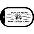 RT 66 I Got My Kicks Novelty Metal Dog Tag Necklace DT-096