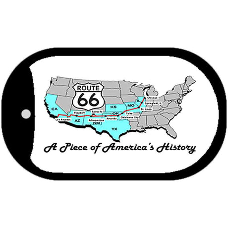 RT 66 A Piece of History Novelty Metal Dog Tag Necklace DT-099