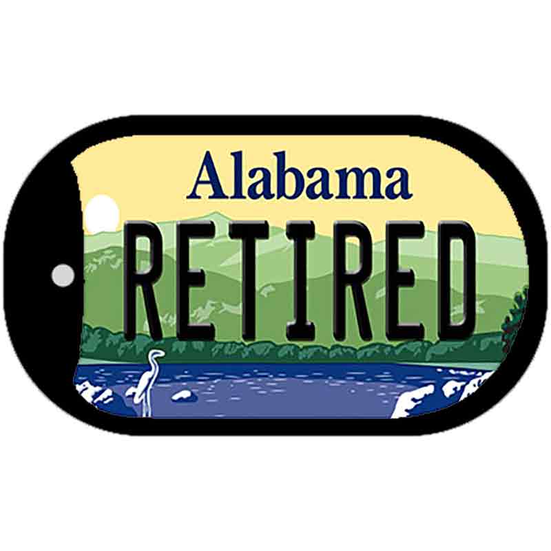 Retired Alabama Novelty Metal Dog Tag Necklace DT-10002