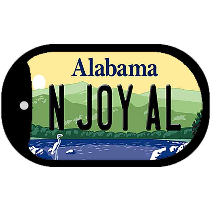 N Joy AL Alabama Novelty Metal Dog Tag Necklace DT-10005