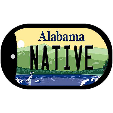 Native Alabama Novelty Metal Dog Tag Necklace DT-10010