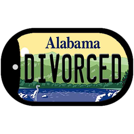 Divorced Alabama Novelty Metal Dog Tag Necklace DT-10024