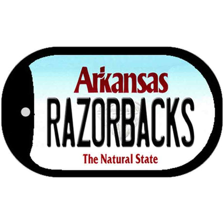 Razorbacks Arkansas Novelty Metal Dog Tag Necklace DT-10037