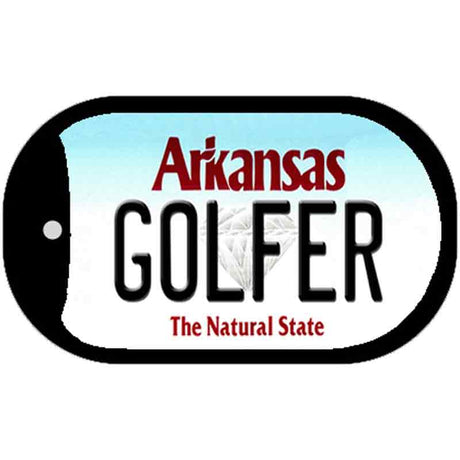 Golfer Arkansas Novelty Metal Dog Tag Necklace DT-10057