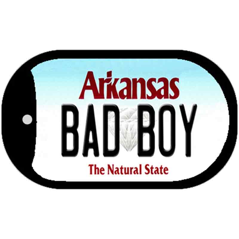 Bad Boy Arkansas Novelty Metal Dog Tag Necklace DT-10060