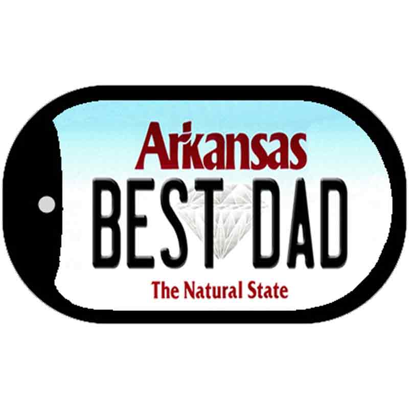 Best Dad Arkansas Novelty Metal Dog Tag Necklace DT-10062